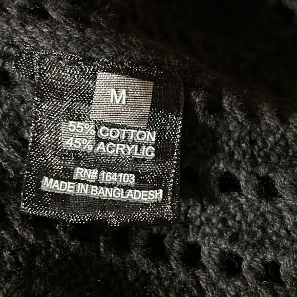 SWNY Black Mesh Sweater Knit Maxi Dress Cover Up medium NWT - Picture 6 of 6